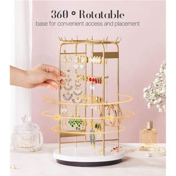 Homde Jewelry Stand Large for Dresser: Earring Necklace Organizer for modern - Picture 4 of 7